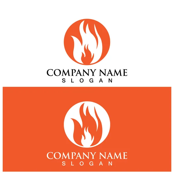 Fire Flame Logo Icon Vector Illustration Template Design — Archivo Imágenes Vectoriales