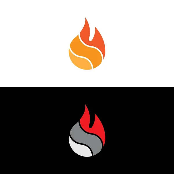 Fire Flame Logo Icon Vector Illustration Template Design — 图库矢量图片