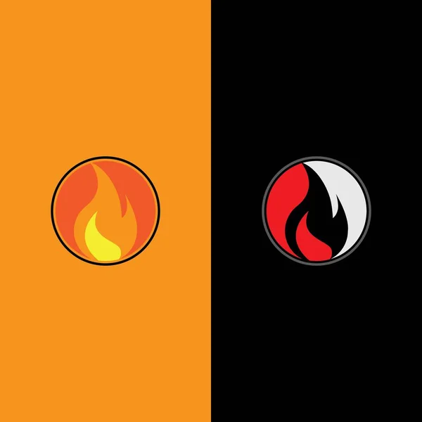 Fire Flame Logo Icon Vector Illustration Template Design — Vector de stock