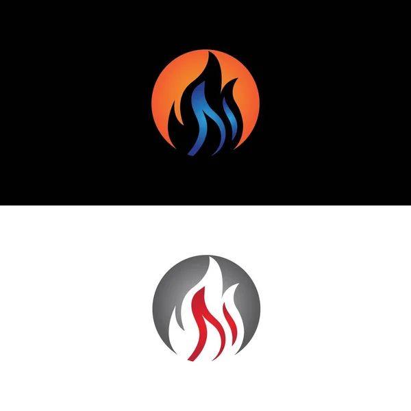 Fire Flame Logo Icon Vector Illustration Template Design — 图库矢量图片