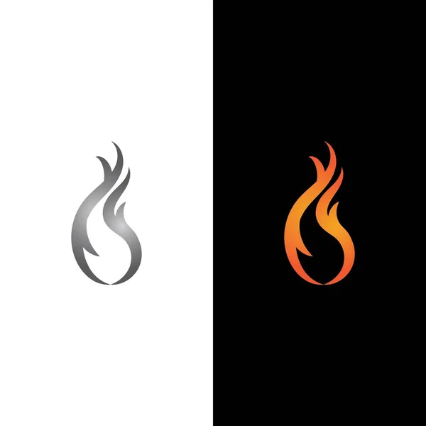 Fire Flame Logo Icon Vector Illustration Template Design — Stockový vektor