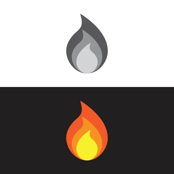 Feuer Flamme Logo Symbol Vektor Illustration Vorlage Design — Stockvektor