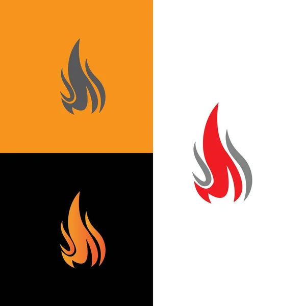 Fire Flame Logo Icon Vector Illustration Template Design — Stockový vektor