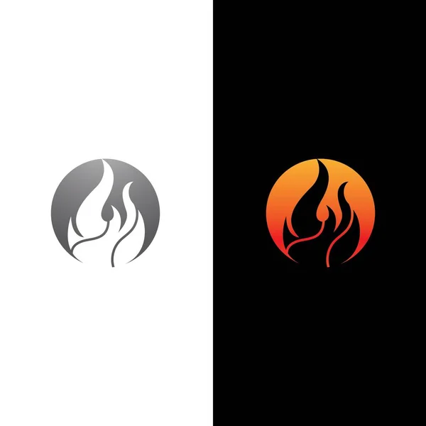 Fire Flame Logo Icon Vector Illustration Template Design — Vector de stock