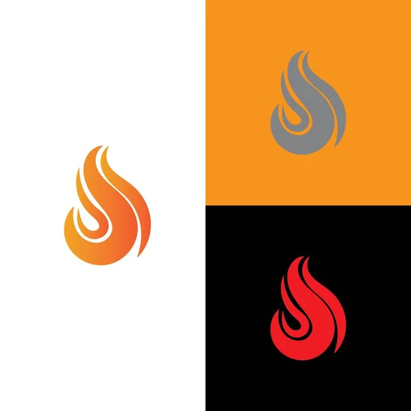 Вогняне Полум Логотип Значок Векторна Ілюстрація Шаблонний Дизайн — стоковий вектор
