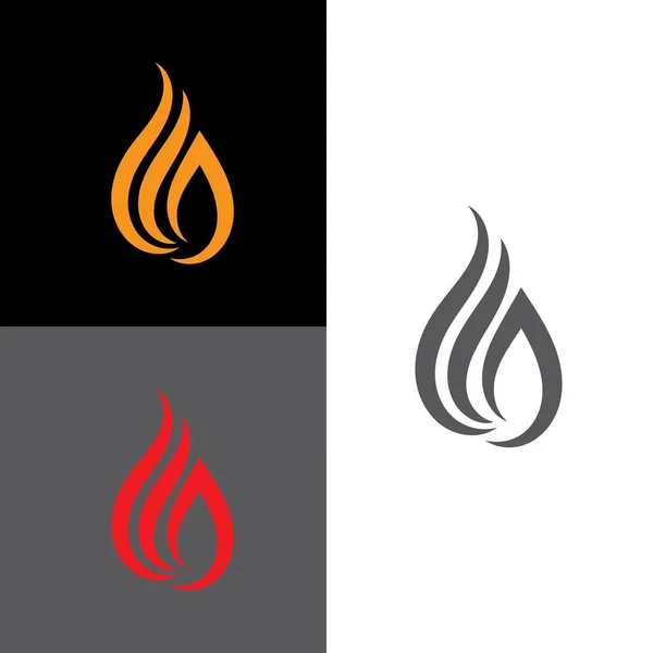 Fire Flame Logo Icon Vector Illustration Template Design — 스톡 벡터