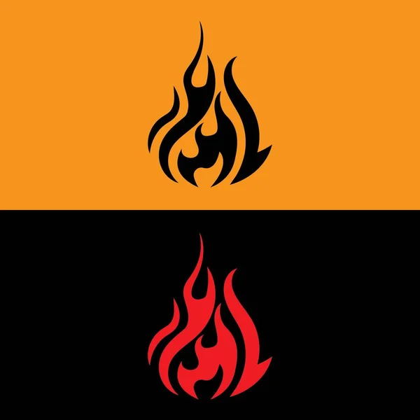 Fire Flame Logo Icon Vector Illustration Template Design — Stock Vector