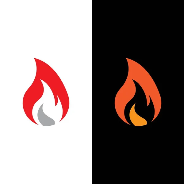 Fire Flame Logo Icon Vector Illustration Template Design — Stockový vektor