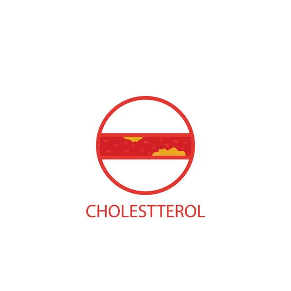 Cholesterol Logo Icon Vector Illustration Template Design — Image vectorielle