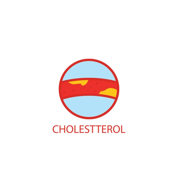 Cholesterol Logo Icon Vector Illustration Template Design — стоковый вектор