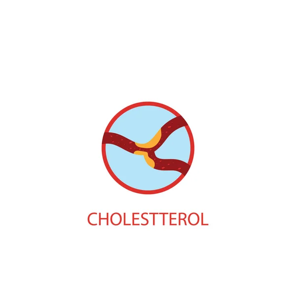 Cholesterol Logo Icon Vector Illustration Template Design — Image vectorielle