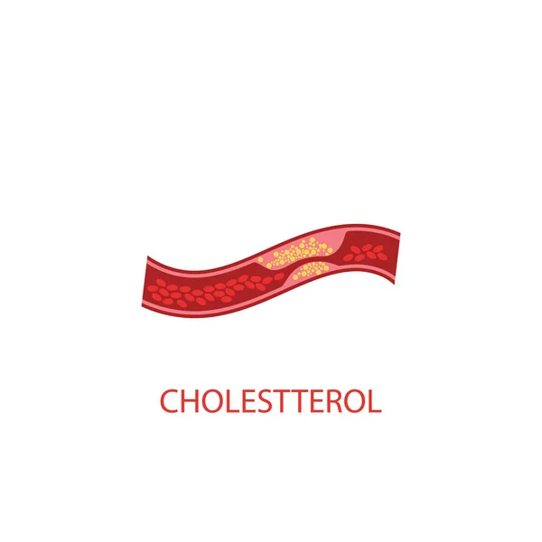 Cholesterol Logo Icon Vector Illustration Template Design — стоковый вектор