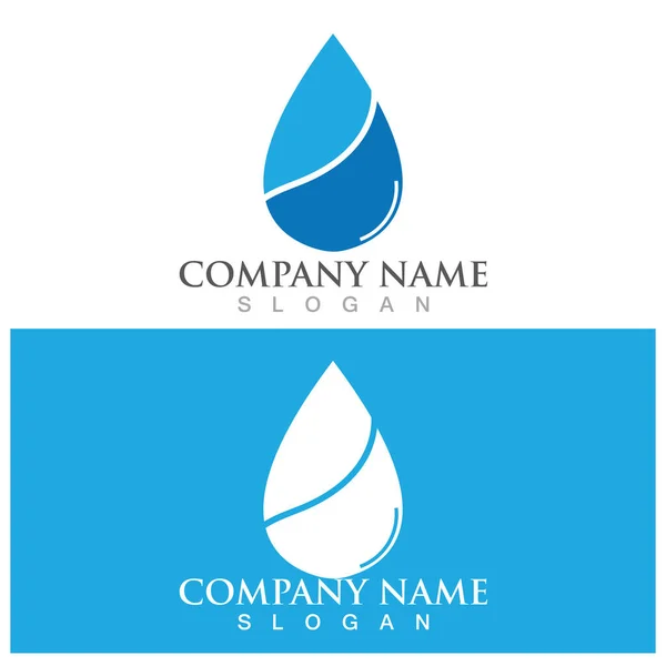 Agua Gota Logotipo Plantilla Vector Ilustración Diseño — Vector de stock