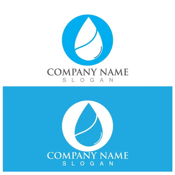 Agua Gota Logotipo Plantilla Vector Ilustración Diseño — Vector de stock