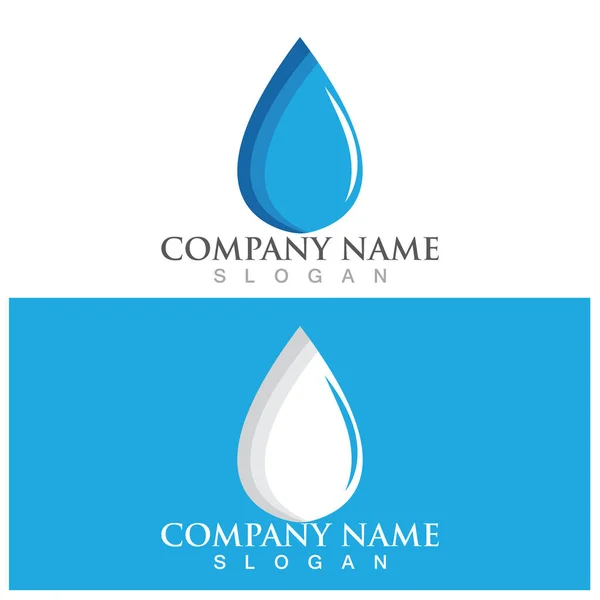 Water Drop Logo Template Vector Illustration Design — Stock Vector