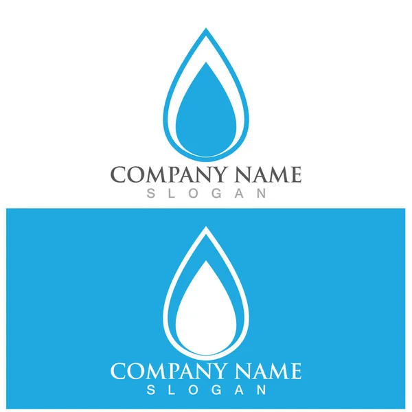 Agua Gota Logotipo Plantilla Vector Ilustración Diseño — Vector de stock