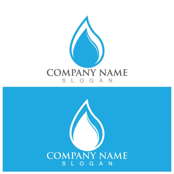 Waterdruppel Logo Template Vector Illustratie Ontwerp — Stockvector