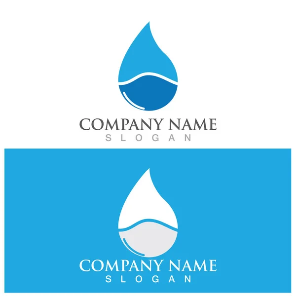 Waterdruppel Logo Template Vector Illustratie Ontwerp — Stockvector