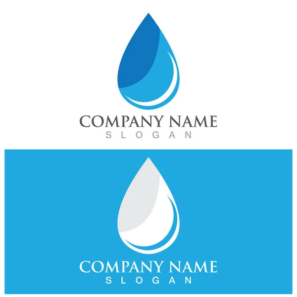 Agua Gota Logotipo Plantilla Vector Ilustración Diseño — Vector de stock