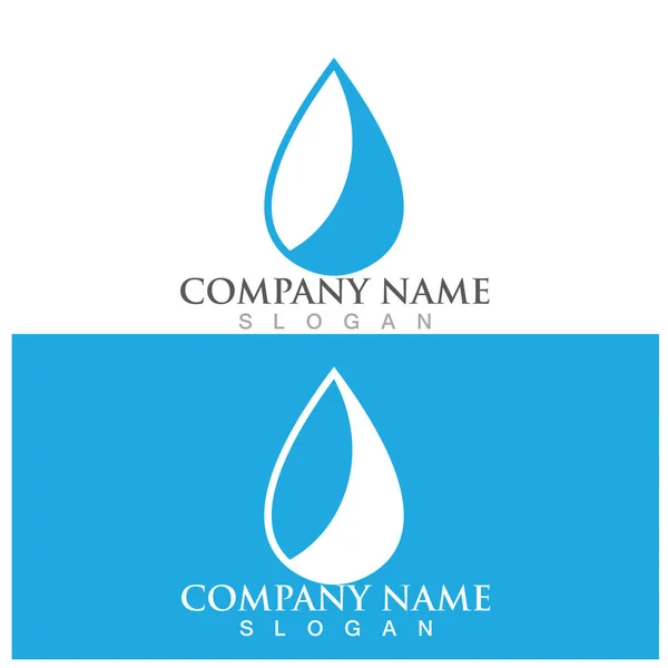 Agua Gota Logotipo Plantilla Vector Ilustración Diseño — Vector de stock