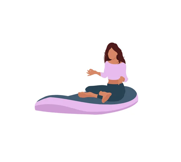 Sup Yoga Relaxation Stand Paddle Board — Vector de stock