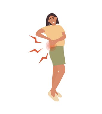 Woman suffering from lower back pain