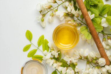 ACACIA tatlım. akasya çiçekleri ve kavanoz