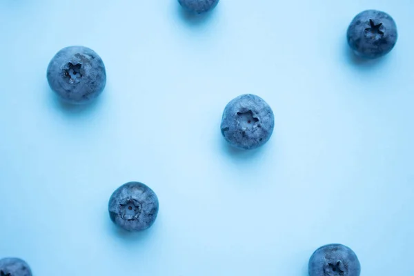 Blueberry Pattern Blue Paper — Fotografia de Stock