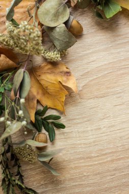 frame with fall leaves. autumn background