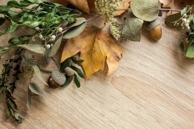 frame with fall leaves. autumn background