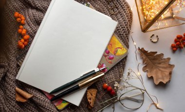 Gül ve Rowan 'lı planlamacı. Yeni goller için defter. Çözümler. maketleme