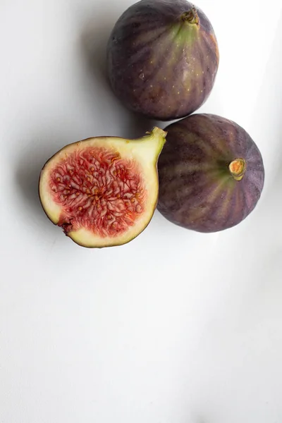 Figues Fraîches Sur Table Figue Coupée — Photo