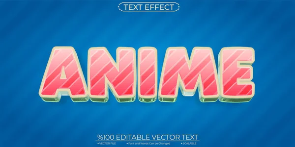 Anime Effet Texte Modifiable Évolutif — Image vectorielle