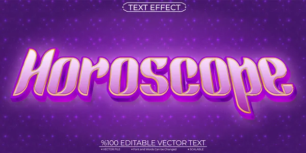 Magic Horoscope Editable Scalable Text Effect — Archivo Imágenes Vectoriales