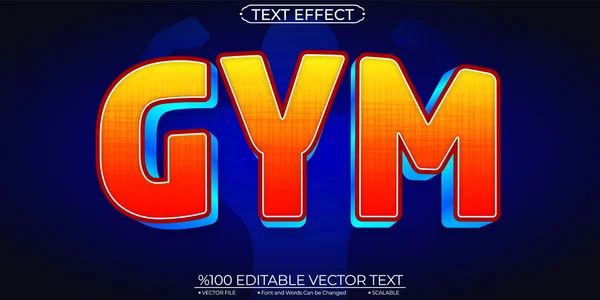 Cartoon Gym Editable Scalable Text Effect — Vetor de Stock