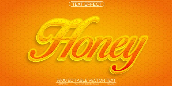 Sweet Honey Editable Scalable Text Effect — Stockvektor