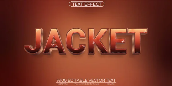 Fashion Jacket Editable Scalable Text Effect — Stockvektor