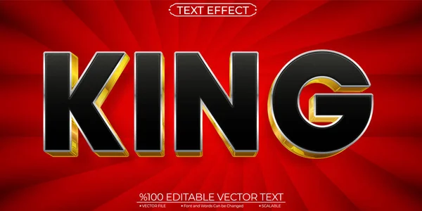 King Editable Scalable Text Effect — Stockvektor