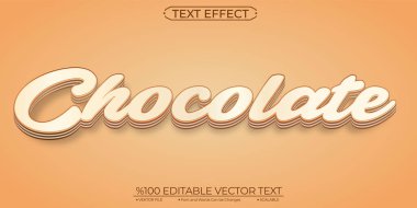Çikolata Düzenlenebilir Metin Efekti