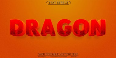 Dragon Düzenlenebilir ve Ölçeklenebilir Metin Efekti