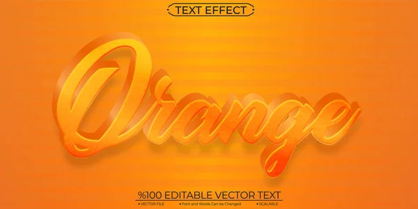 Narancs Szerkeszthető Skálázható Szövegeffektus — Stock Vector