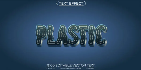 Plastic Editable Scalable Text Effect — Stockvektor