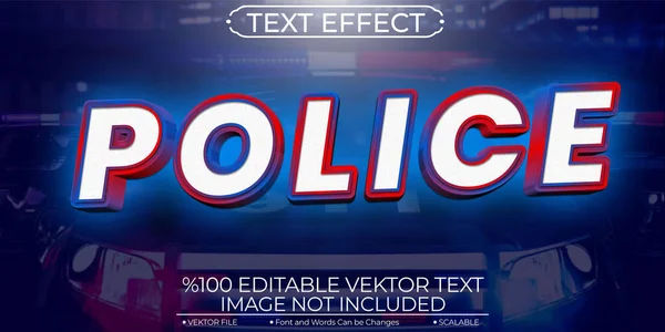 Police Editable Scalable Text Effect — Stock Vector