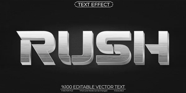 Silver Rush Editable Scalable Text Effect — Vetor de Stock