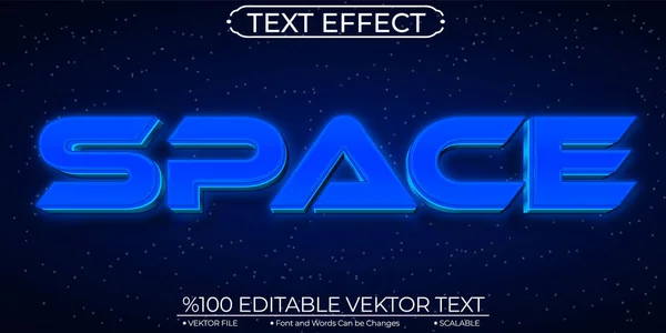 Space Editable Scalable Text Effect — Vettoriale Stock