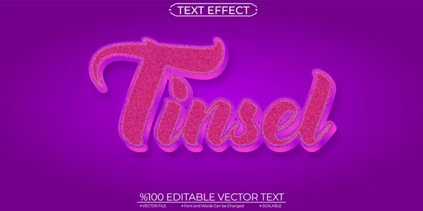 Effet Texte Modifiable Évolutif Tinsel — Image vectorielle