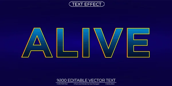 Alive Editable Scalable Text Effect — Stockvektor