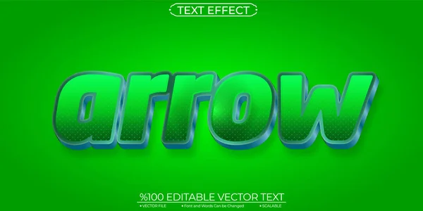 Green Arrow Editable Scalable Text Effect — Stockvektor