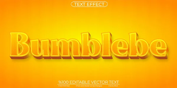 Bumblebe Editable Scalable Text Effect — Stok Vektör