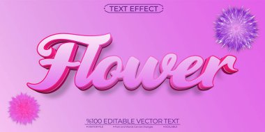 Çiçek Düzenlenebilir ve Ölçeklenebilir Metin Efekti